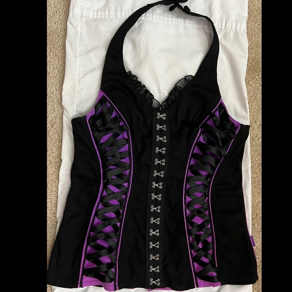 Black and Purple Corset Size XL